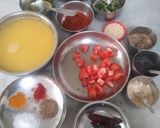 A picture of step 1 of South Indian Thali.
