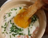 A picture of step 5 of Microwave Egg Cocotte with Bacon and Chives.