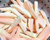 Hình bước làm 1 của món Khoai lang lắc phô mai
