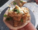 A picture of step 3 of Aalo stuff paratha.