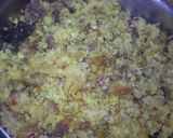 A picture of step 2 of Lady finger Paruppu Usili.