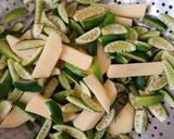 A picture of step 1 of Ivy gourd and Potato Subji.