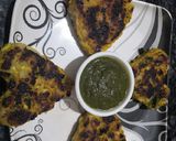 A picture of step 4 of Corn pattice.