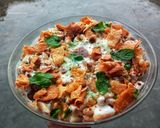 A picture of step 6 of Dahi Phulki+Papri Chana Chat 😋😋😋.