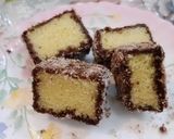 A picture of step 8 of Lamington (Austarilian cake).