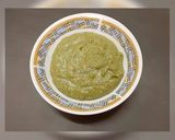 A picture of step 2 of Raw Green Banana Peel Chutney.