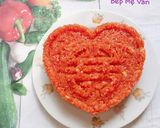 Hình bước làm 4 của món Xôi gấc miền Bắc