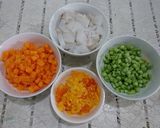 Hình bước làm 1 của món Cơm chiên mực trứng muối