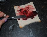 A picture of step 2 of Monte Cristo sandwich.