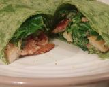 A picture of step 5 of Chicken-Bacon Caesar Wrap.