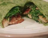A picture of step 5 of Chicken-Bacon Caesar Wrap.