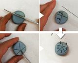 A picture of step 7 of Small Nerikiri Wagashi: "Pansy".