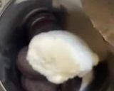A picture of step 2 of Oreo and Nutella milkshake.