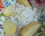 A picture of step 2 of Rice & Potatoes kabab.