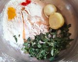 A picture of step 1 of Thepla(Besan methi na thepla).