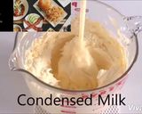 A picture of step 2 of Chocolate condensed milk buttercream.