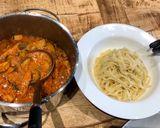 A picture of step 5 of 15 minute Zucchini / courgette pasta.