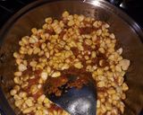 A picture of step 3 of Corn palak.