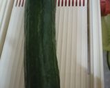 A picture of step 1 of Cucumber Roll ups 🥒.