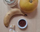 Foto del paso 1 de la receta: Licuado de pomelo y banana 🍹 Smoothie antioxidante 💪🏽Shock vitamínico para enfrentar el invierno
