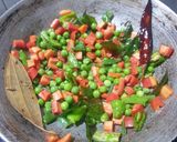 A picture of step 4 of Vegetable Broken Wheat khichdi.