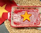 Hình bước làm 1 của món Cờ đỏ sao vàng
