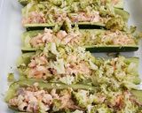 Une image de l'étape 3 de °Gratin de courgettes brocolis saumon et feta°.