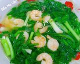 Hình bước làm 4 của món Canh rau tần ô nấu tôm tươi