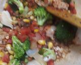 A picture of step 1 of Spanish/Mexican Pulao.