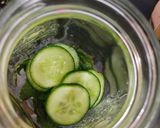 A picture of step 2 of Cucumber mint cooler.