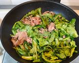 沙茶茼蒿炒羊肉的食譜步驟6照片