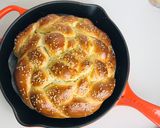 鑄鐵平底鍋猶太哈拉辮子麵包 Challah Bread的食譜步驟16照片