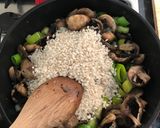 A picture of step 8 of Simple mushroom and leek risotto.