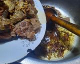 A picture of step 4 of Beef yakhni pulao biryani.