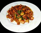 Foto langkah ke 6 dari resep Tumis Pedas Baby Caisim Seafood.
