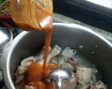 A picture of step 3 of Instant achari sauce chicken 😋😋.