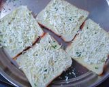 A picture of step 3 of Cheesy Minty Garlic Bread.