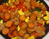 A picture of step 3 of 1 skillet andouille sausage & shrimp.