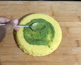 A picture of step 5 of Gluten free dhokla pizza.
