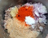 A picture of step 2 of Rajma patty burger.