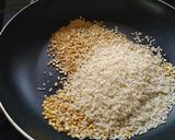 A picture of step 1 of Ven Pongal.