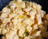 A picture of step 5 of Chicken jalfrezi with boiled Rice 🍚.