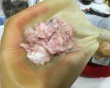 A picture of step 3 of Tofu Skin Shumai.