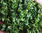 A picture of step 3 of Chukandar Palak Gosht.