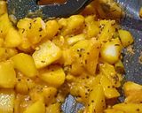 A picture of step 6 of Malabar Spinach, California Lemon & Potato Stir Fry.