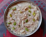A picture of step 4 of Janmashtami special coconut sooji barfi.