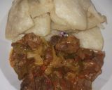 A picture of step 6 of Gizzard cabbage sauce.
