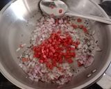 A picture of step 3 of Jowar khichdi or upma.