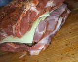 Foto del paso 5 de la receta: Magro cerdo jamón y espárragos y bacon, setas y queso