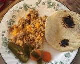 A picture of step 5 of Eggs with Chorizo.